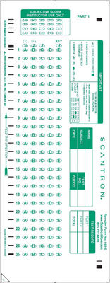 Scantron Form 889  E