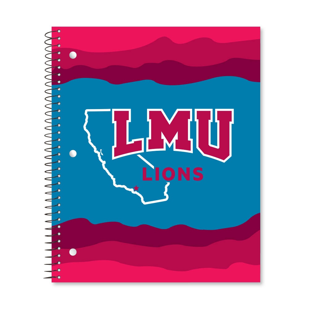 Digi State Outline 3 Subject 11"x9" College Ruled Spiral Notebook