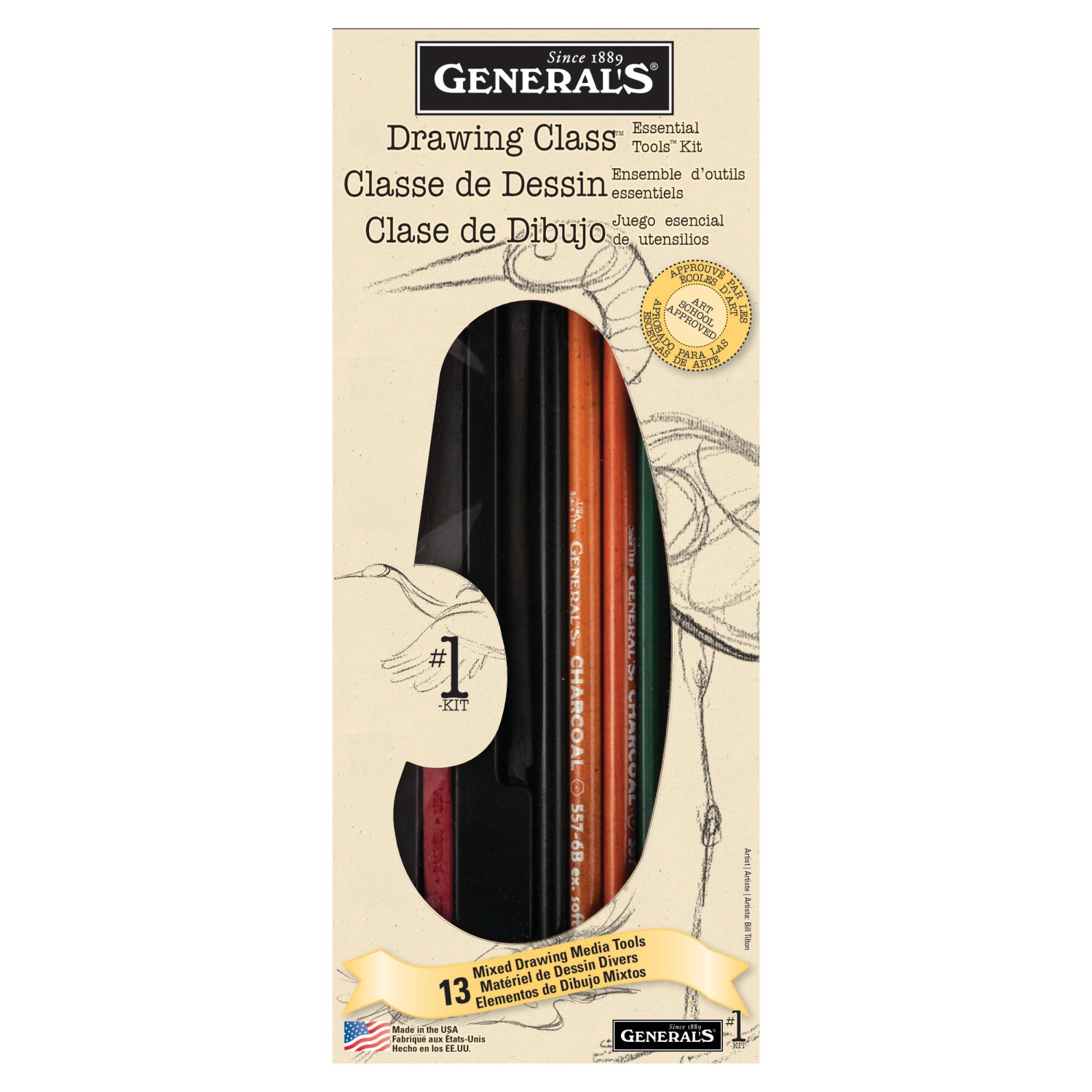 General Pencil Drawing Class Essential Tools Kit