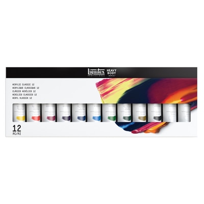 Liquitex Studio Heavy Body Acrylic Color Set, 12-Colors