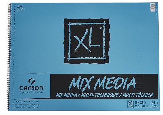 Canson XL Mix Media Pad, 30 Sheets, 18" x 24"