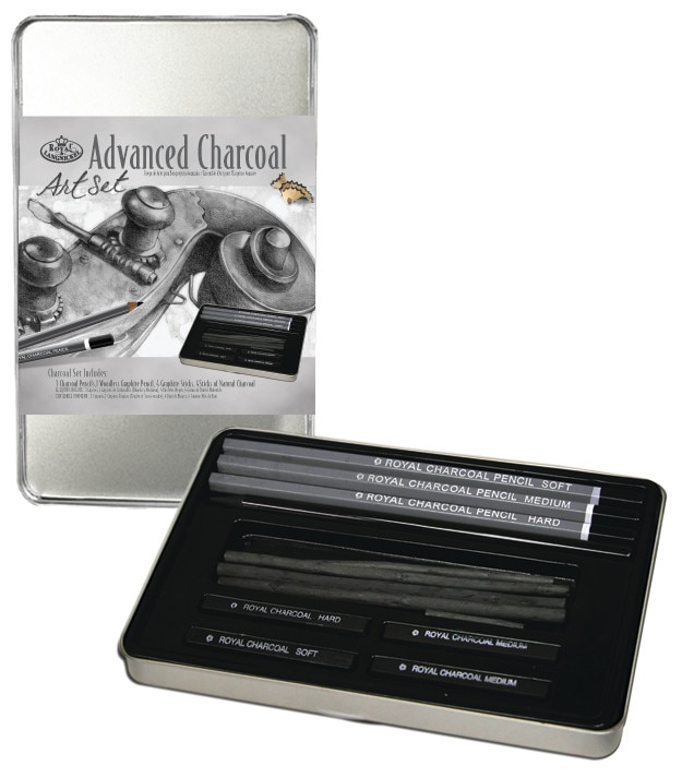 Charcoal Drawing Tin Set