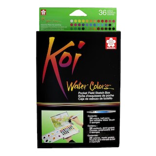 Sakura Koi Watercolor Pocket Field Sketch Box Set, 36-Colors