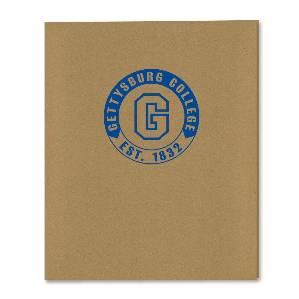 Recycled Emblematic Kraft 2 Pocket Folder, Classic