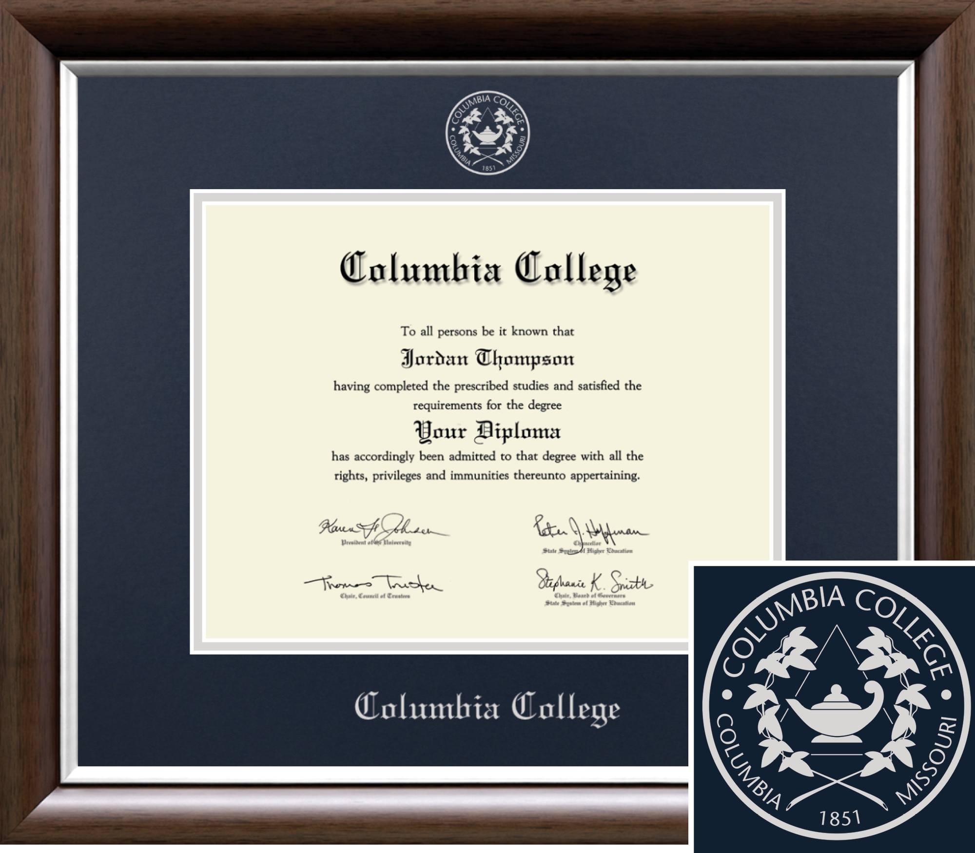 Church Hill Classics Embossed 8.5x11 Diploma Frame