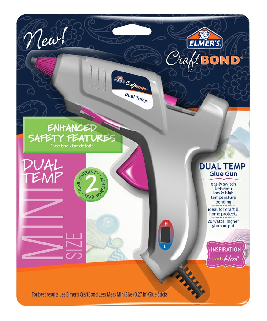 Elmer's Hot Glue Gun, Dual Temp, Mini Size, 20W