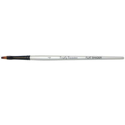 Robert Simmons Simply Simmons Short Handle Brush, Flat, Shader, 4