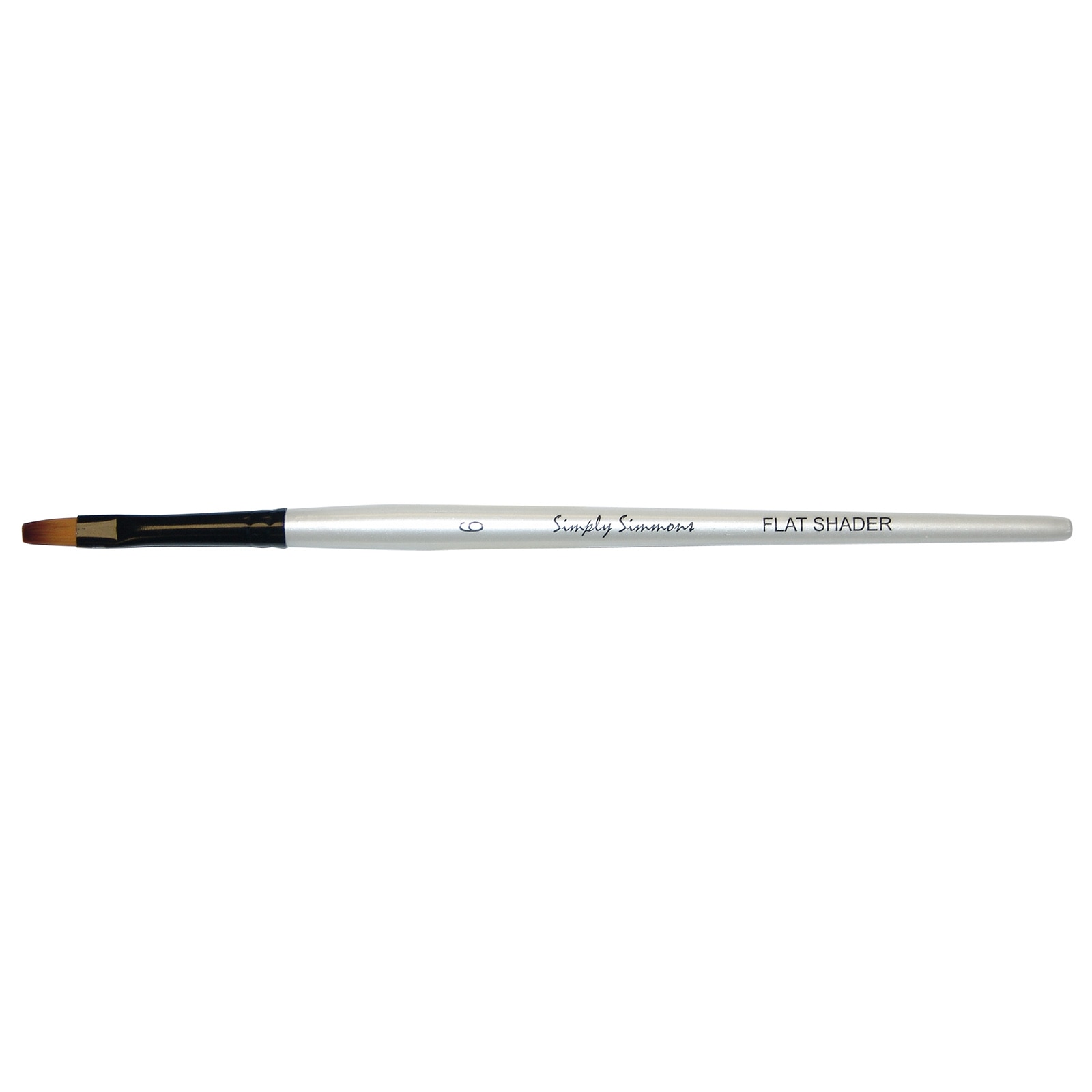 Robert Simmons Simply Simmons Short Handle Brush, Flat, Shader, 6