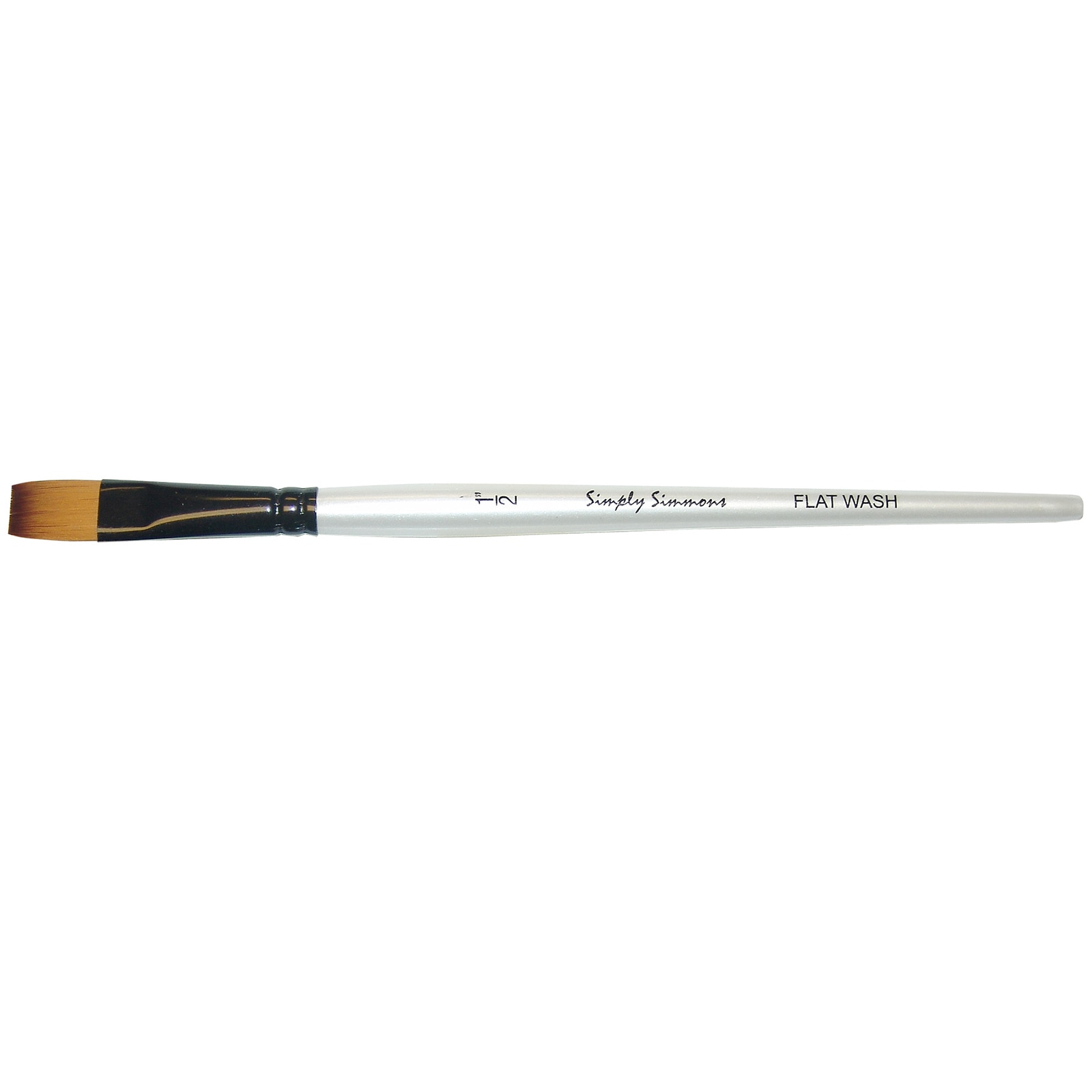 Robert Simmons Simply Simmons Short Handle Brush, Flat Wash, 1/2"