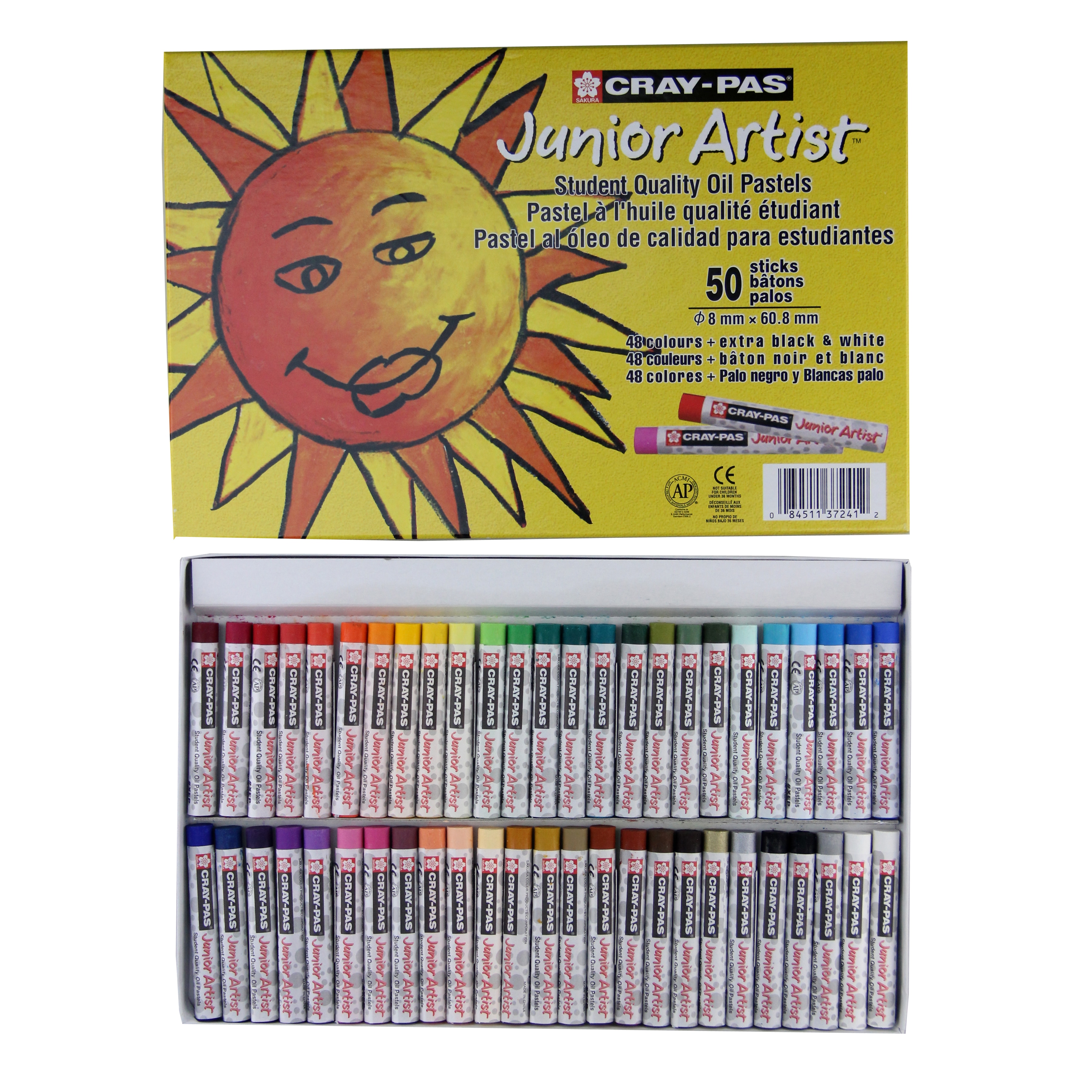 Cray Pas Jr Artst-50Pk Asst