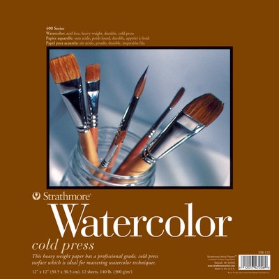 Strathmore Watercolor Paper Pad, 400 Series, 12" x 12"