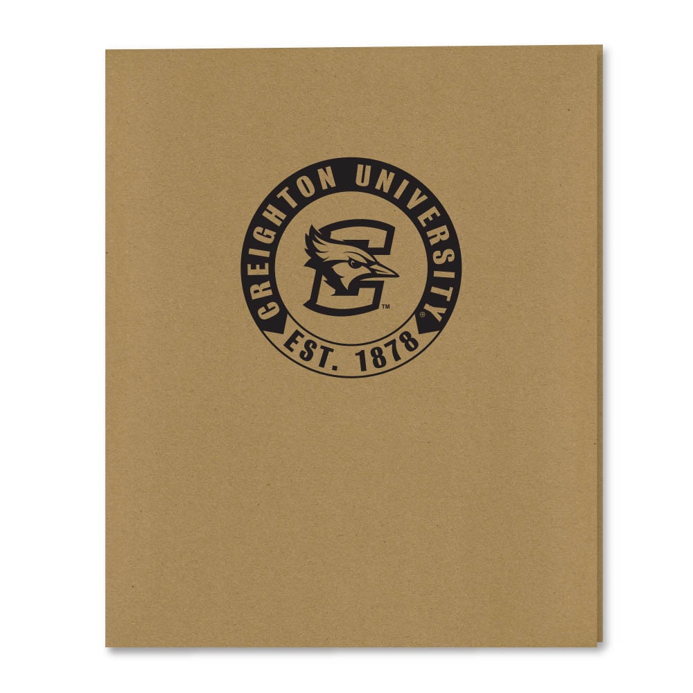 Recycled Emblematic Kraft 2 Pocket Folder, Classic