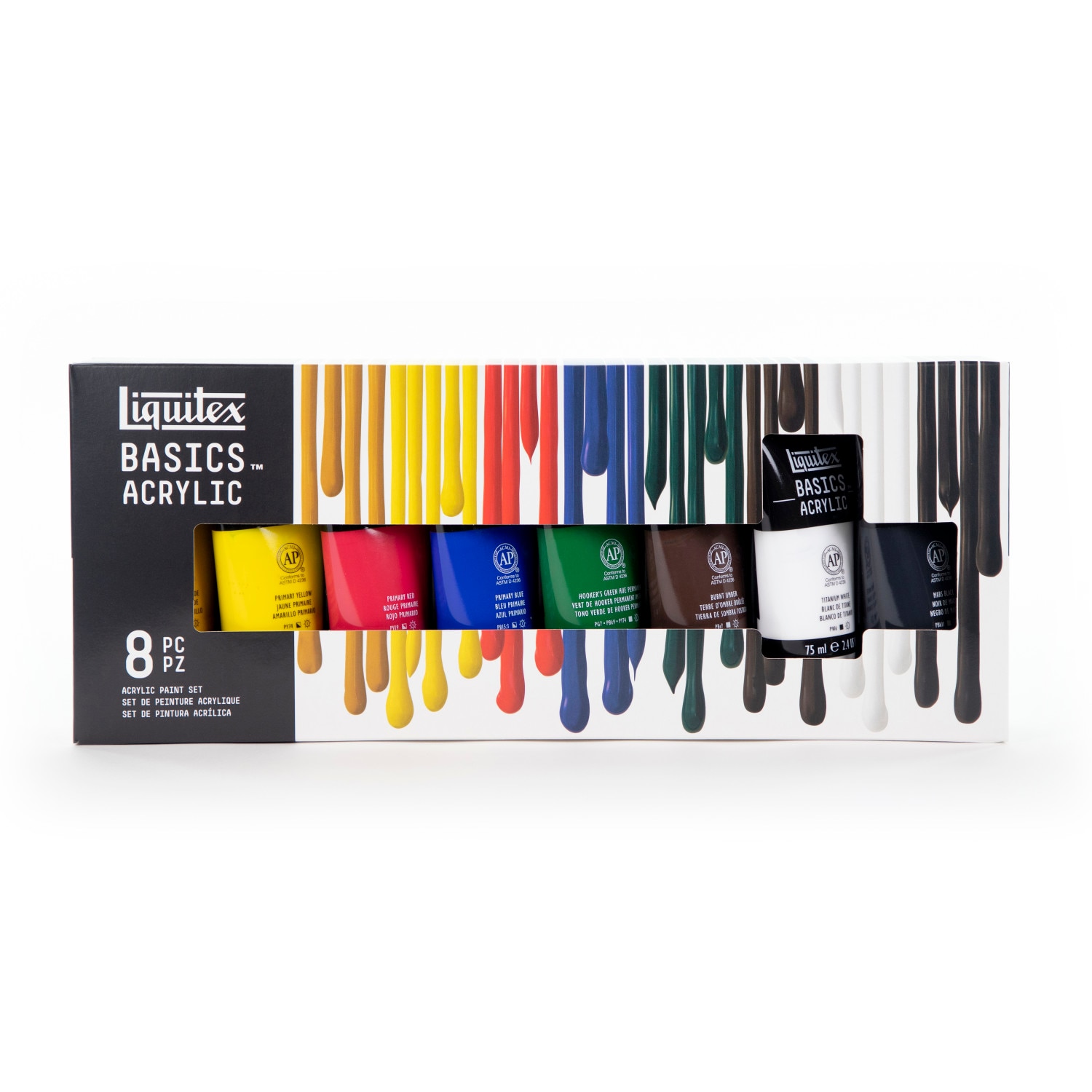 Liquitex BASICS Acrylic Color Set, 7ml, 8-Colors