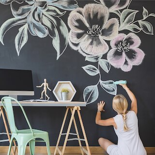 RoomMates Chalkboard Peel and Stick Wallpaper
