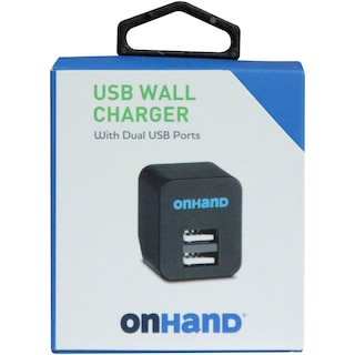 OnHand Dual USB Wall Charger 3.1A Black