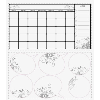 RoomMates White Dry Erase Calendar Peel and Stick Wall Decal