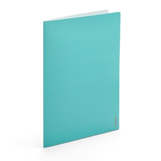Poppin Aqua  Light Gray 2Pocket Poly Folder