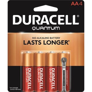 4 Pack of Duracell AA Quantum Alkaline Batteries