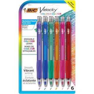 Bic Velocity Pencil Assorted 6pk