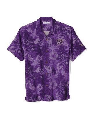 Washington Huskies Tommy Bahama Fuego Floral Woven Shirt Washington Huskies Tommy Bahama Fuego Floral Woven Shirt