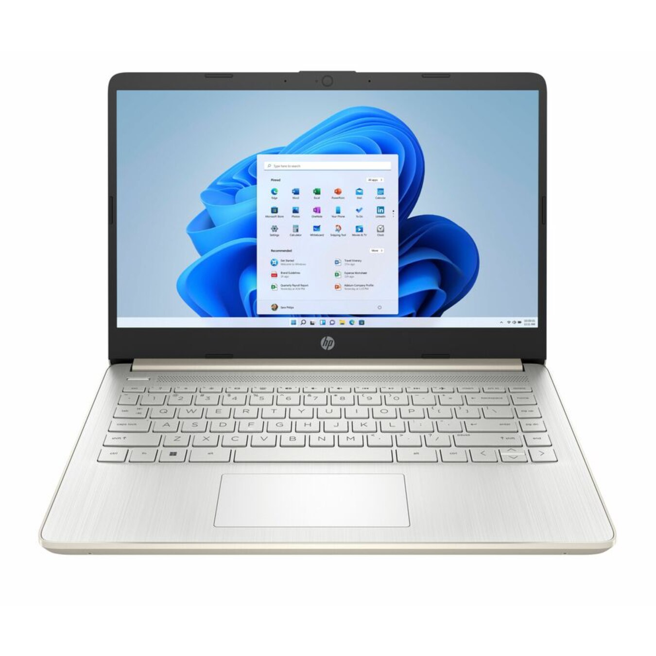 HP 14" Touch Celeron N4500 4GB Memory/ 64GB SSD Win11H Notebook Pale Gold
