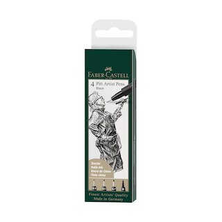 Faber-Castell PITT Artist Black Pen Set, 3-Pens