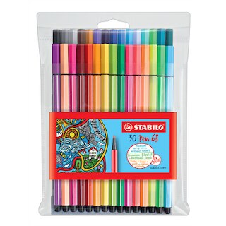 STABILO Pen 68 Wallet, 30-Color Set