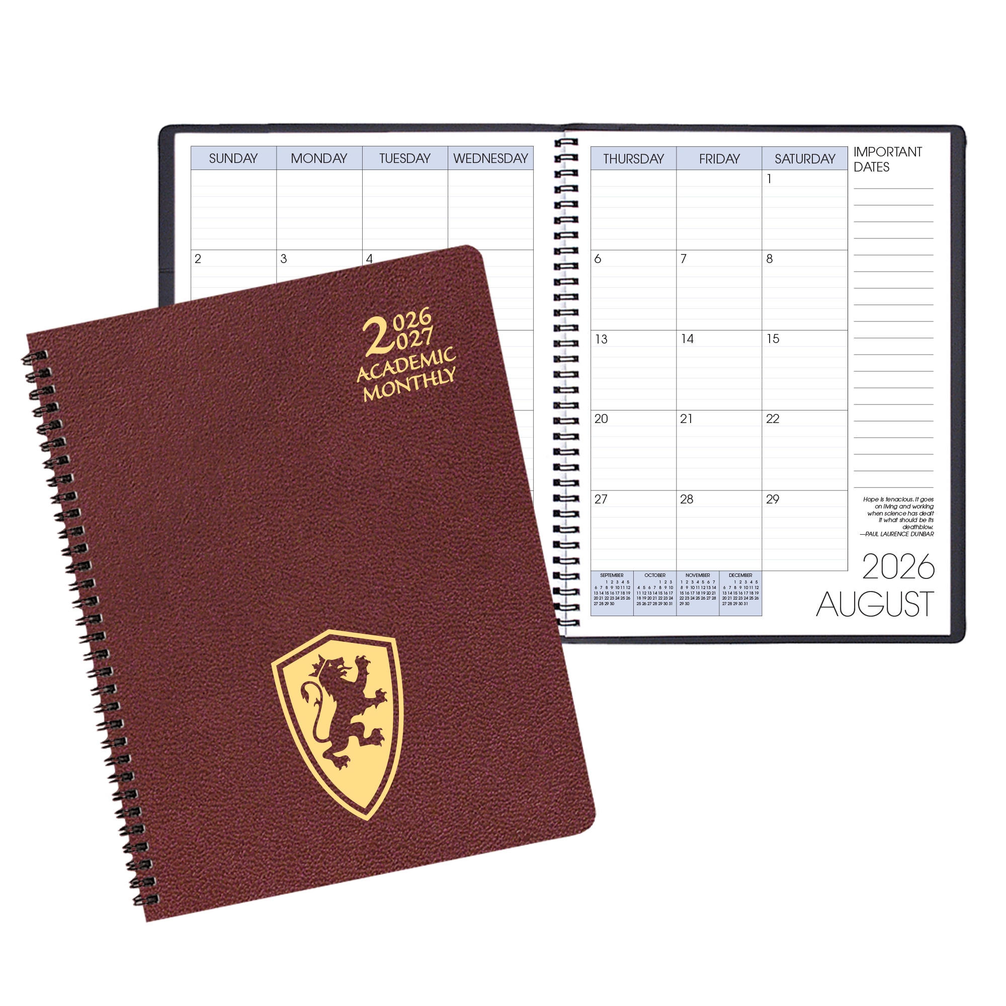 Payne '26-'27 Imprinted Academic Monthly Planner