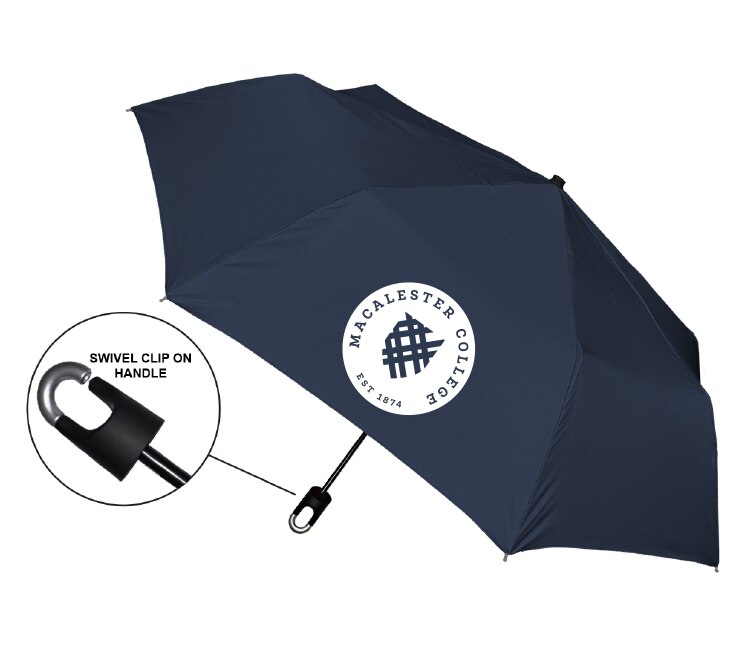 "Storm Clip" Mini Folding Emblematic Solid Umbrella 42" Coverage