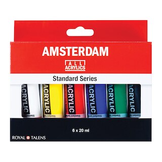 Amsterdam Standard Series Acrylic Paint Set, 6-Colors