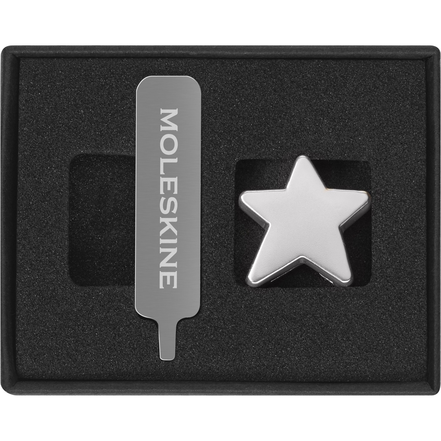 MOLESKINE PINS STAR SILVER