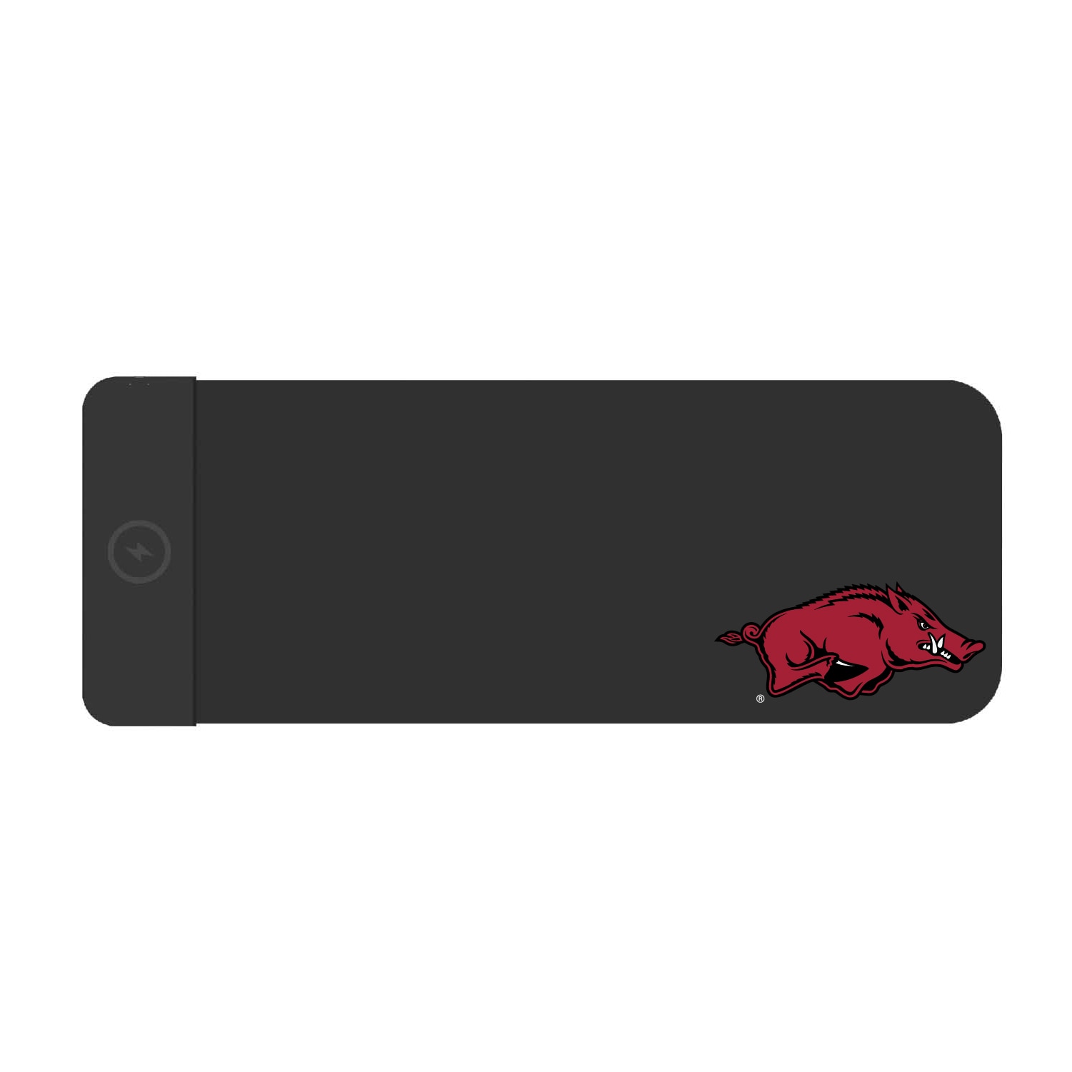 University of Arkansas - Fayetteville Cloth Wireless Charging Desk Mat, Black, Classic V1