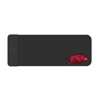 University of Arkansas - Fayetteville Cloth Wireless Charging Desk Mat, Black, Classic V1