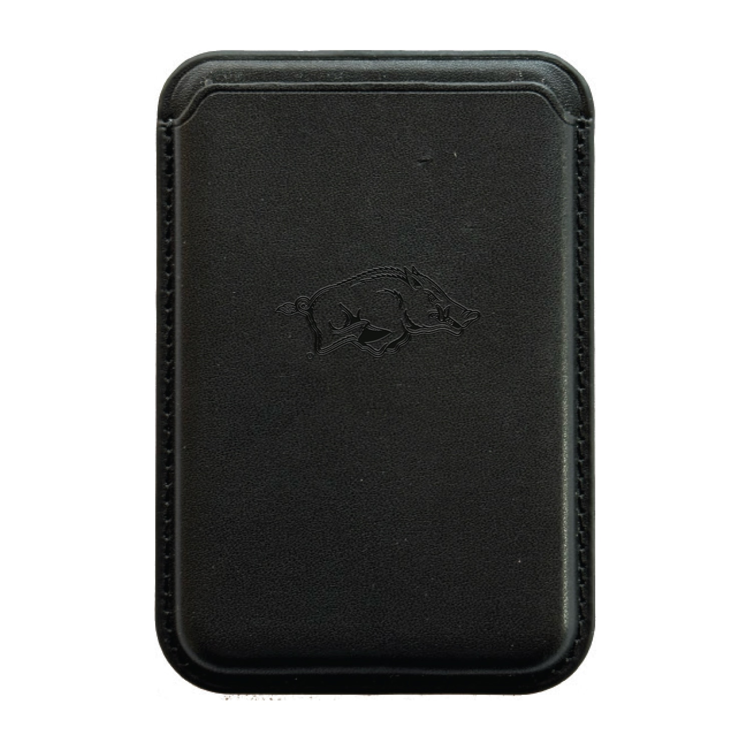 Monaco Leather Cellphone ID wallet with MagSafe Black