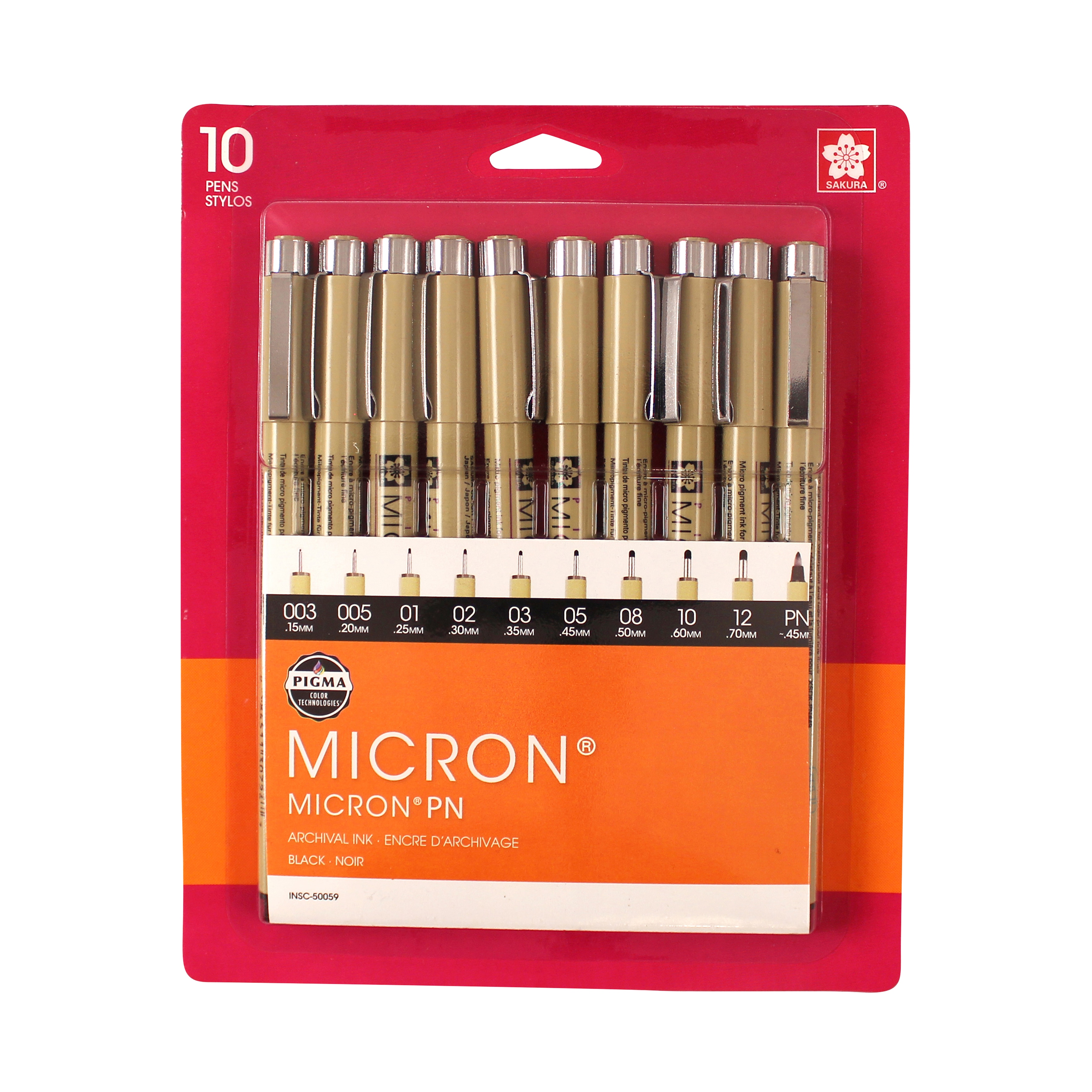 Micron Pen Set of 10