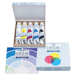 Royal Talens Gouache Extra Fine Mixing Set, 5-Colors