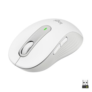 Logitech Signature M650 L Full Size Wireless Mouse- Off white