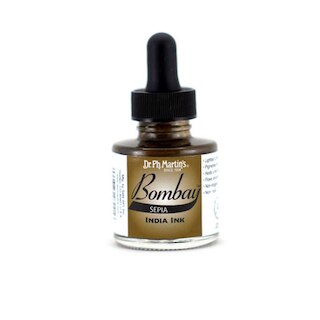 Dr. Ph. Martin's Bombay India Ink, 1 oz., Sepia