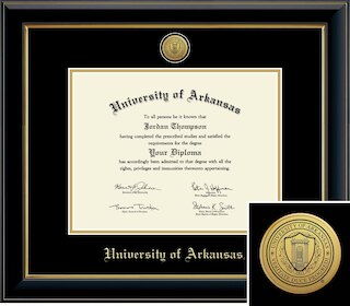 Church Hill Classics Engraved 8.5x11 Black Diploma Frame