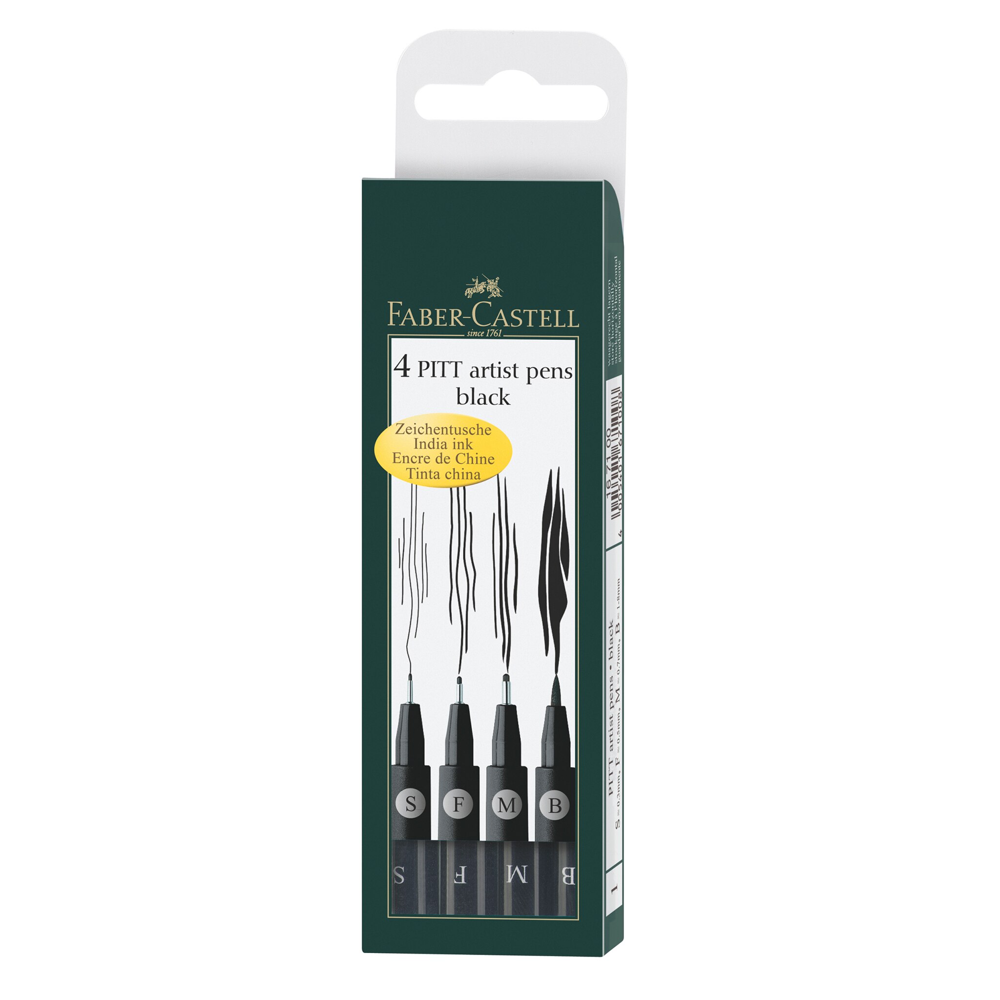 Faber-Castell PITT Artist Black Pen Set, 3-Pens