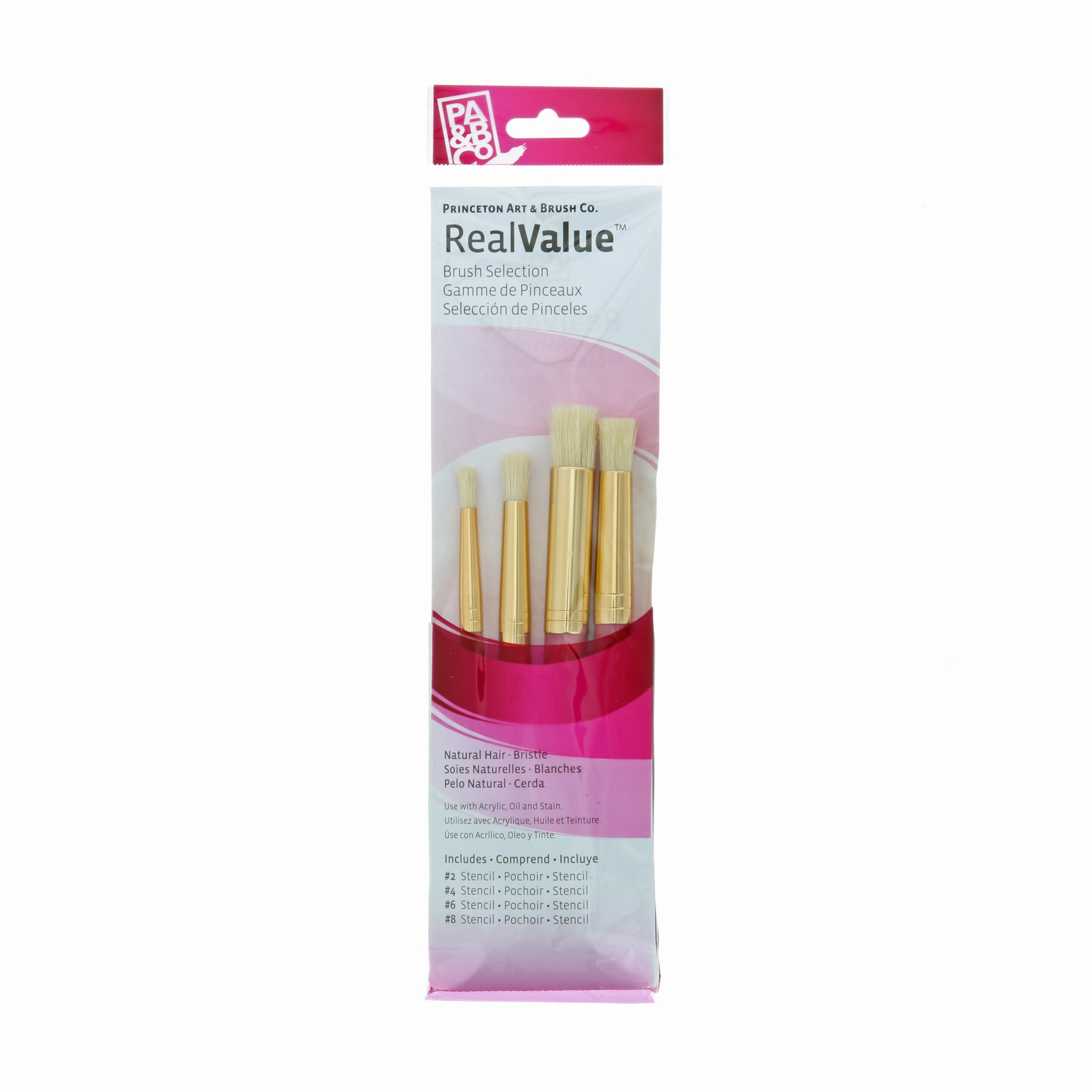 Brush Bristle Stencil 4Pk