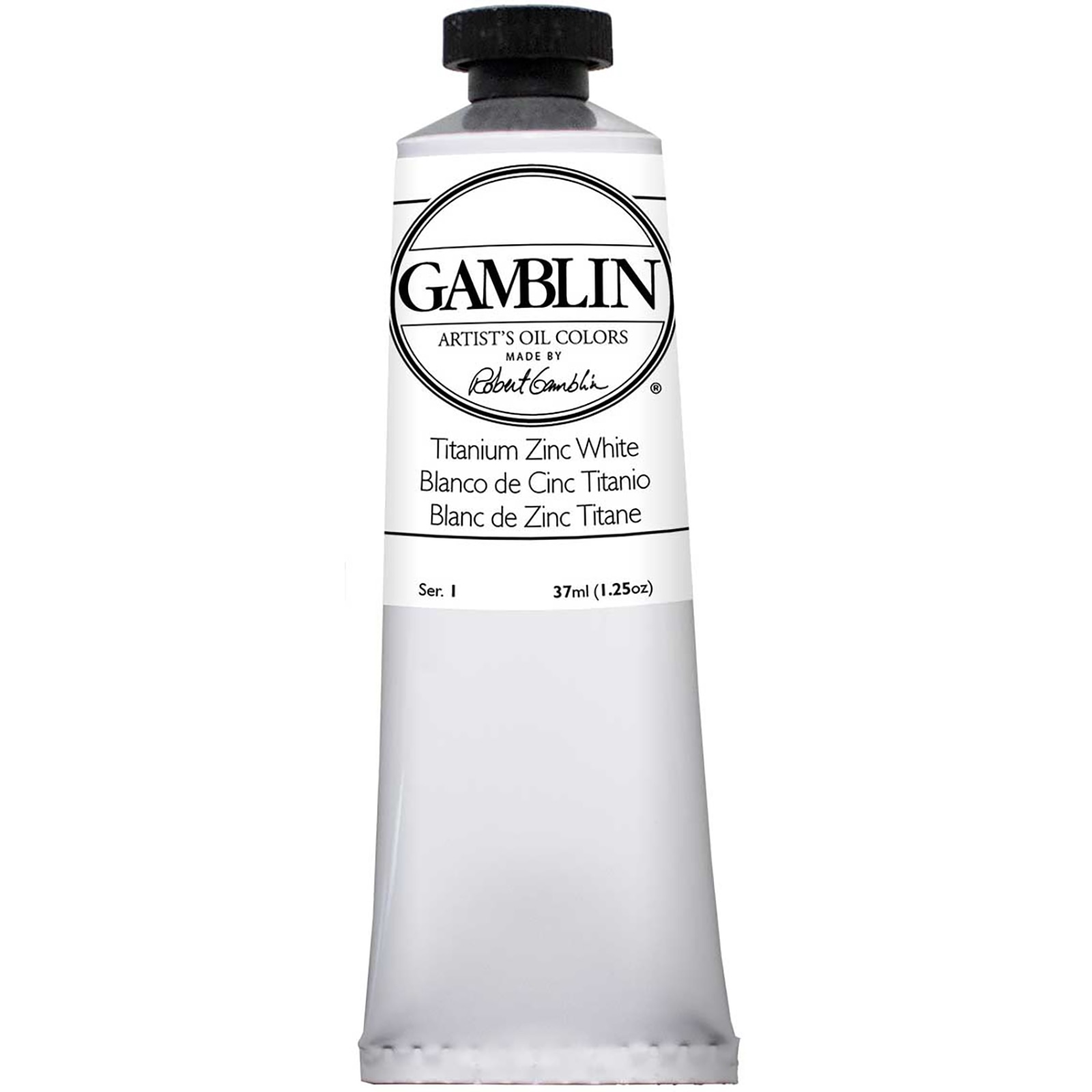 Gamblin Artist Grade Oil Color, 37ml, Titanium-Zinc White