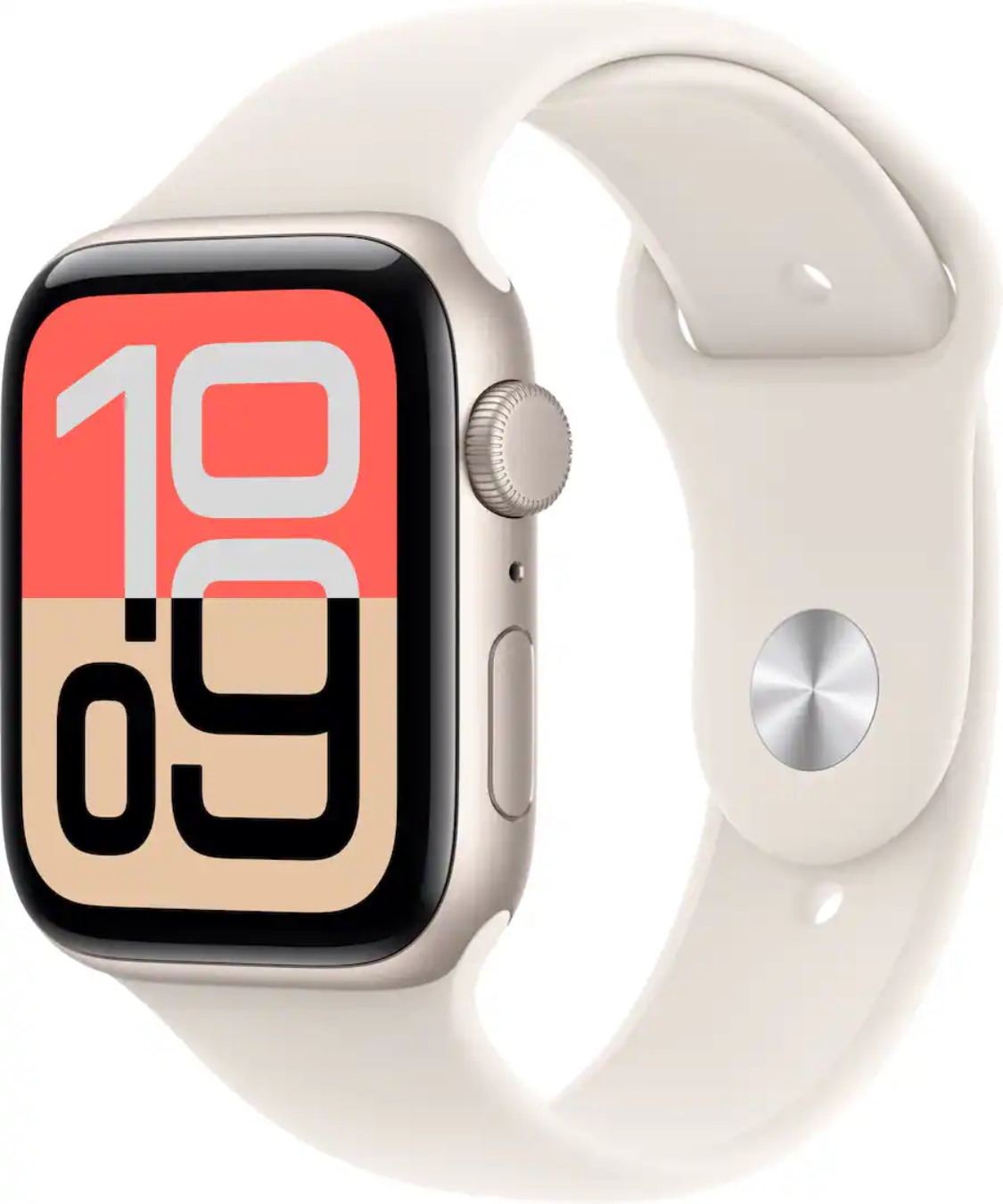 Apple Watch SE 3 GPS 44mm Starlight Aluminum Case with Starlight Sport Band - S/M