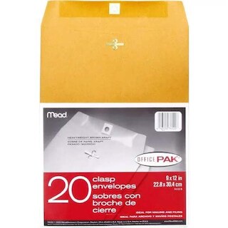Mead Clasp Envelopes, 9
