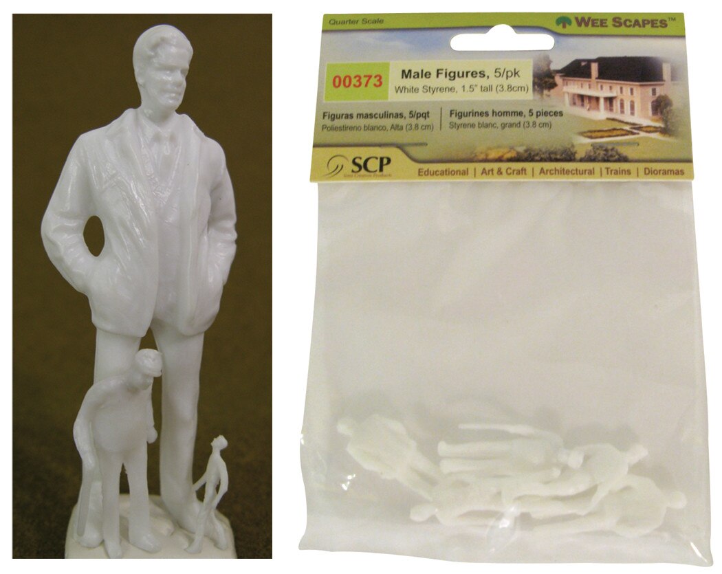 Wee Scapes Human Figures, Quarter Scale, Male, 5/Pkg.