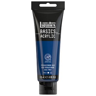 Liquitex BASICS Acrylic Color, 4 oz. Tube, Phthalocyanine Blue