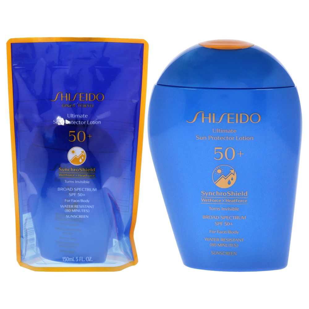 Ultimate Sun Protector Lotion SPF 50 by Shiseido for Unisex - 5 oz Sunscreen - Expedited Shipping Unavailable