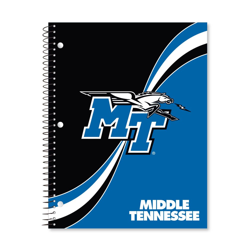 Digi Curve Divide 1 Subject 11"x8.5" 70 Count College Ruled Spiral Notebook