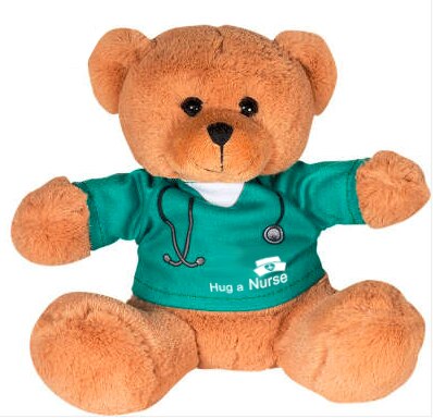 7" Hug A Nurse Plush Bear