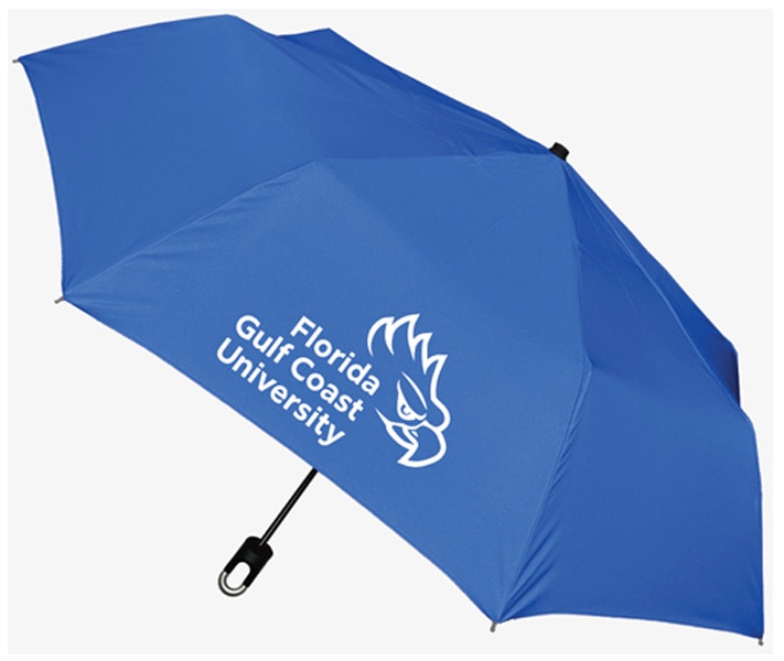 Storm Clip Mini Folding Emblematic Solid Umbrella 42" Coverage